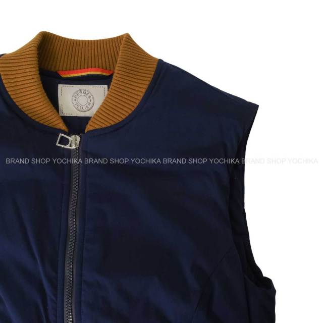 渋谷並木橋店】HERMES エルメス ベスト ジレ トロッティング ネイビー