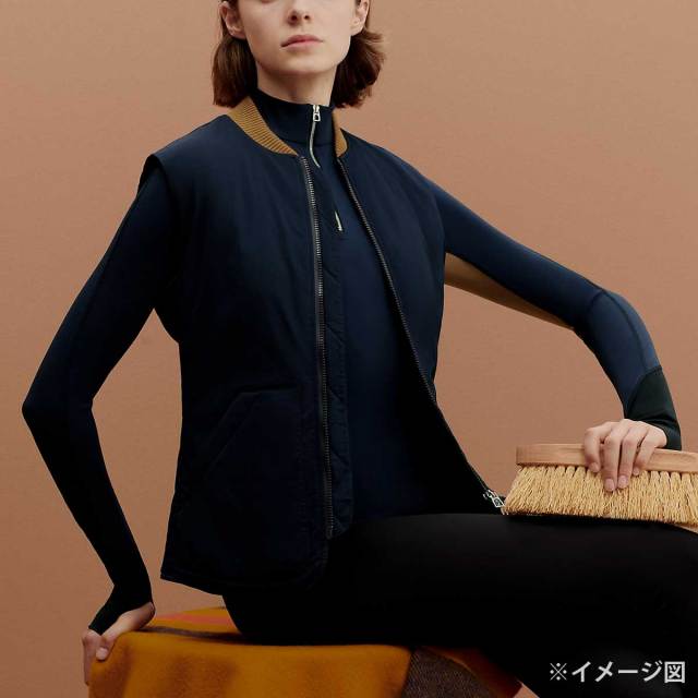 渋谷並木橋店】HERMES エルメス ベスト ジレ トロッティング ネイビー