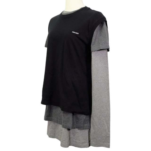 Miu Miu ミュウミュウ レイヤード Tシャツ ジャージー 3枚セット 黒