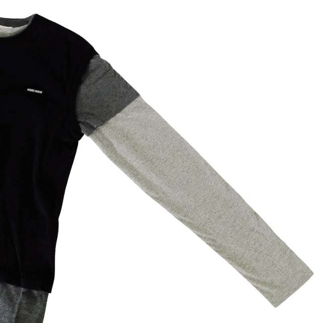 MIUMIU ミュウミュウ　ジャージーTシャツ　3枚セット　xs スチール／ホワイト／ブルー ジャージー Tシャツ 3枚セット | Miu Miu