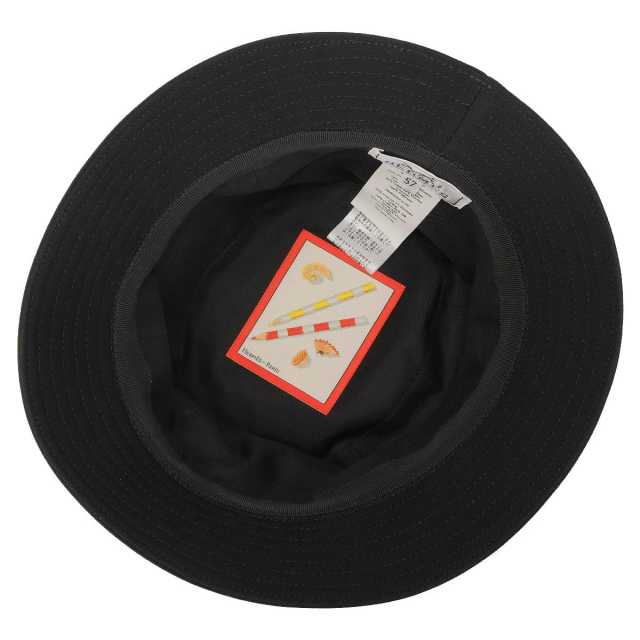 HERMES エルメス ハット カルヴィ ミラノジャージー 黒 (ブラック