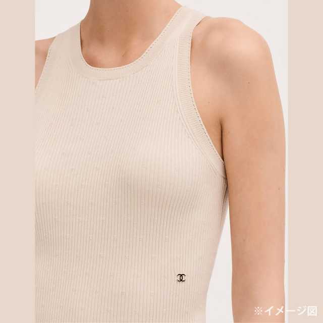 2026年春夏 CHANEL シャネル ニット タンクトップ ココマーク ベージュ
