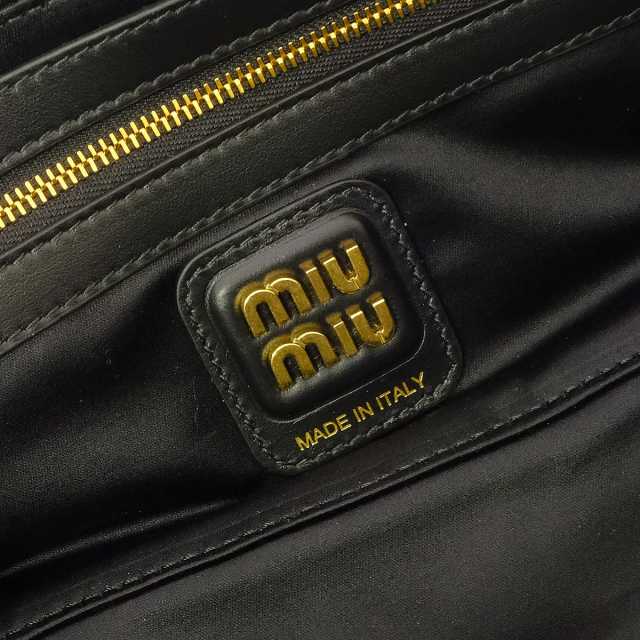 Miu Miu ミュウミュウ ハンドバッグ ボーレザー スモール 黒 (ブラック