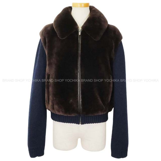 miu miu ミュウミュウ　新品同様　ネイビー フルジップ ジャケット ミュウ ミュウ(Miu Miu)ミュウ ミュウ ブルゾン 衣料品 アウター