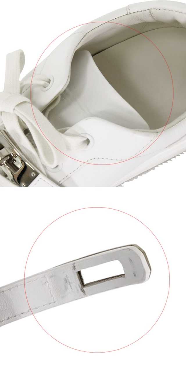 HERMES エルメス 靴 スニーカー デイ 白 (ホワイト) カーフ #37