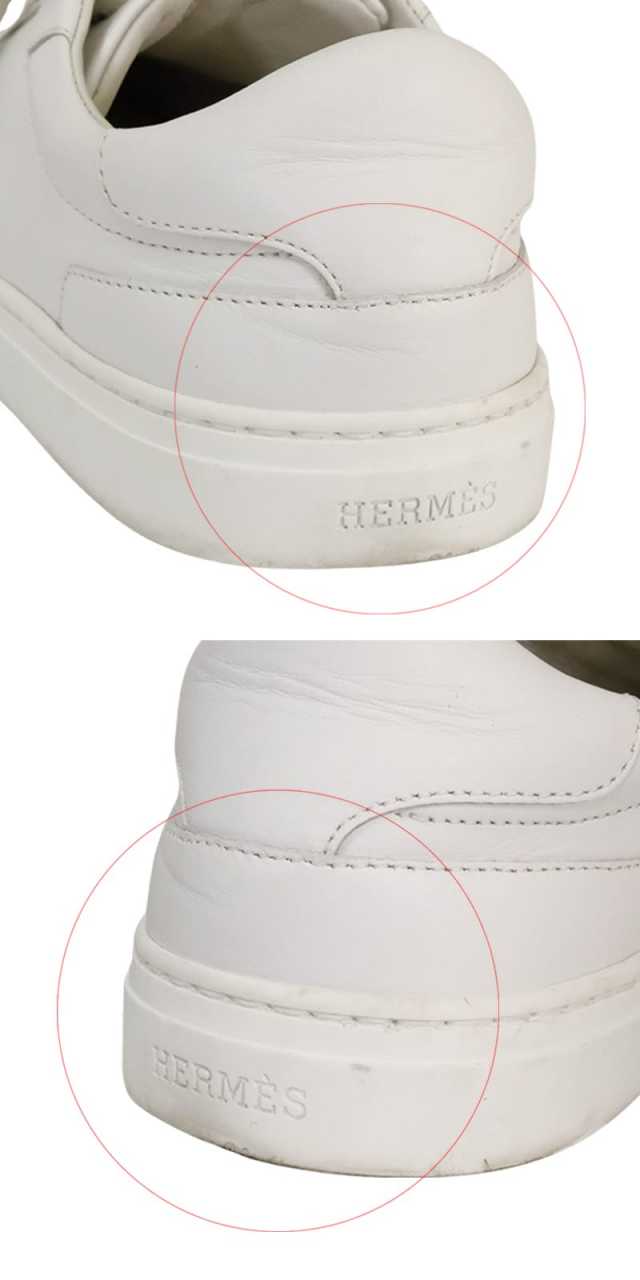 HERMES エルメス 靴 スニーカー デイ 白 (ホワイト) カーフ #37