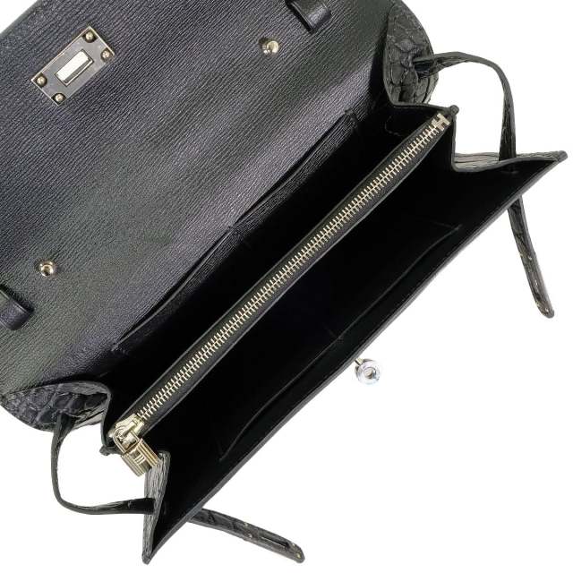 未使用 エルメス HERMES ユニセックス 長財布 ブラック アリゲーターマット HERMES - 未使用 エルメス HERMES ユニセックス 長財布 ブラック