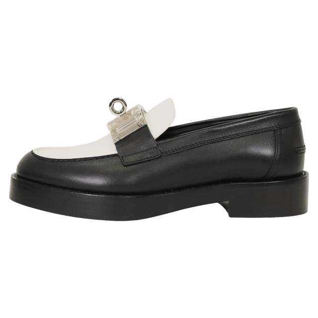 HERMES エルメス ローファー ホット ケリーバングル 黒 (ブラック)/白