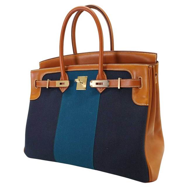 HERMES エルメス ハンドバッグ バーキン35 フラッグ ブルーインディゴ