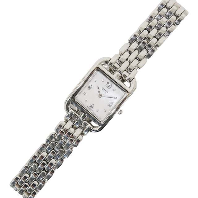 HERMES エルメス 腕時計 ケープコッド PM 31mm シルバー ステンレス