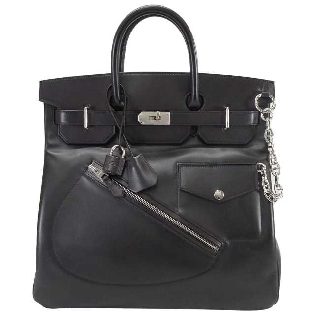 HERMES エルメス ハンドバッグ オータクロア40 ロック 黒 (ブラック