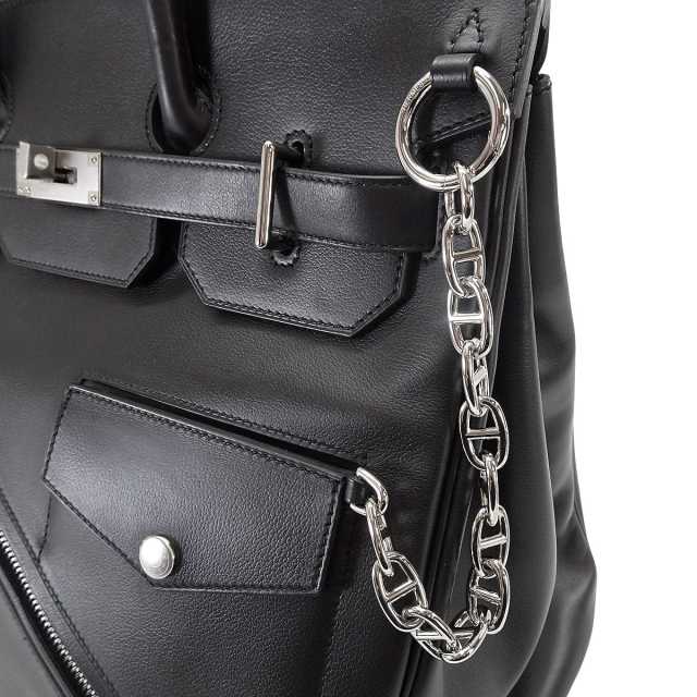 HERMES エルメス ハンドバッグ オータクロア40 ロック 黒 (ブラック