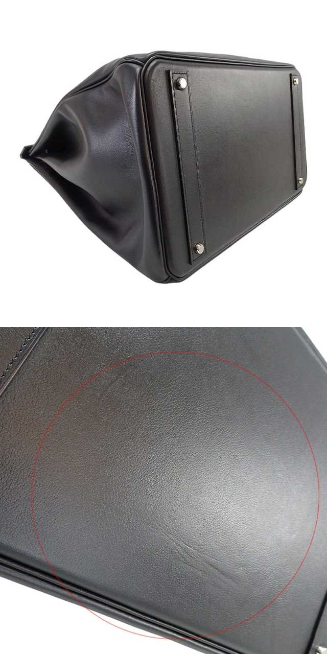 HERMES エルメス ハンドバッグ オータクロア40 ロック 黒 (ブラック