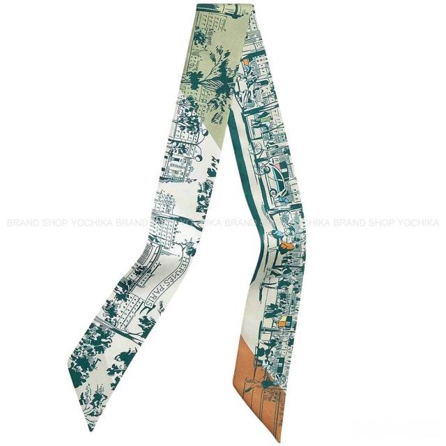 エルメス スカーフ オフホワイト シルク100％ 中古 エルメス スカーフ カレ90 プリーズ・ホールド・ザ・ライン Please