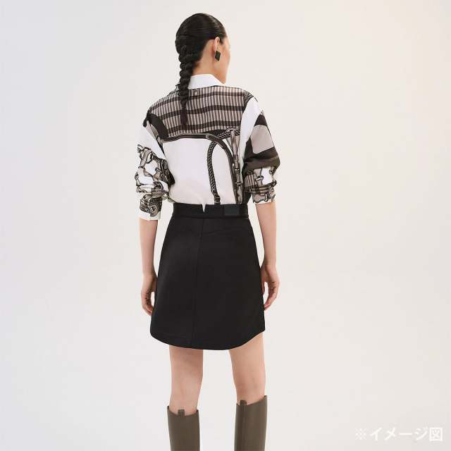 HERMES エルメス　セリエボタンレーヨンスカート エルメス(HERMES)エルメス セリエボタン スカート 衣料品 ボトムス