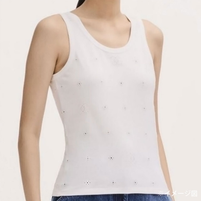CHANEL シャネル タンクトップ ココマーク パンチング 白 (ホワイト