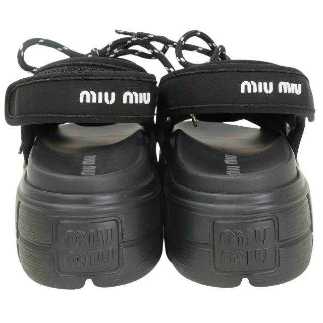 Miu Miu ミュウミュウ サンダル チャンキー ネオプレン 黒 (ブラック