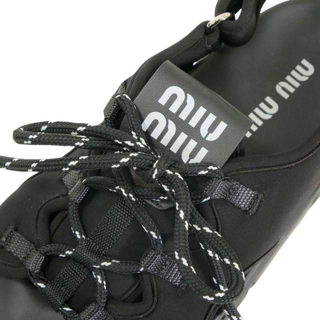 Miu Miu ミュウミュウ サンダル チャンキー ネオプレン 黒 (ブラック
