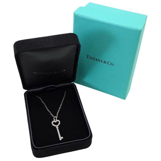TIFFANY&Co. ティファニー ネックレス ハート キー シルバー プラチナ