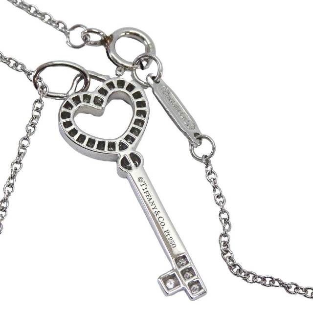 TIFFANY&Co. ティファニー ネックレス ハート キー シルバー プラチナ