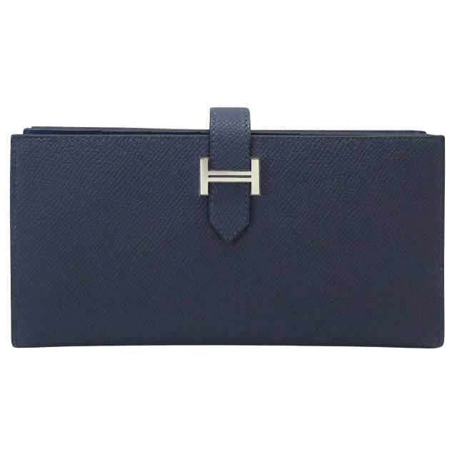 HERMES エルメス 長財布 ベアンスフレ ヴェルソ ブルーアビス/ブルー