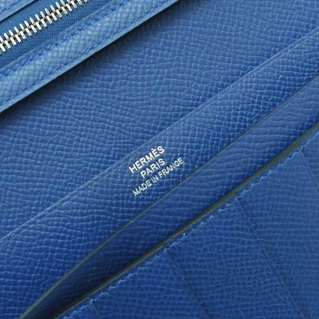 HERMES エルメス 長財布 ベアンスフレ ヴェルソ ブルーアビス/ブルー