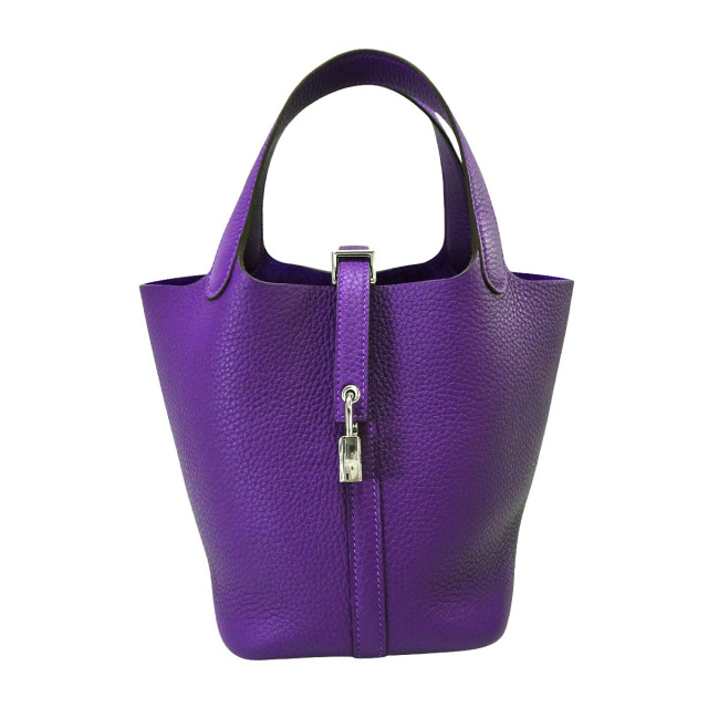 HERMES エルメス ハンドバッグ ピコタンロック 18 PM パープル