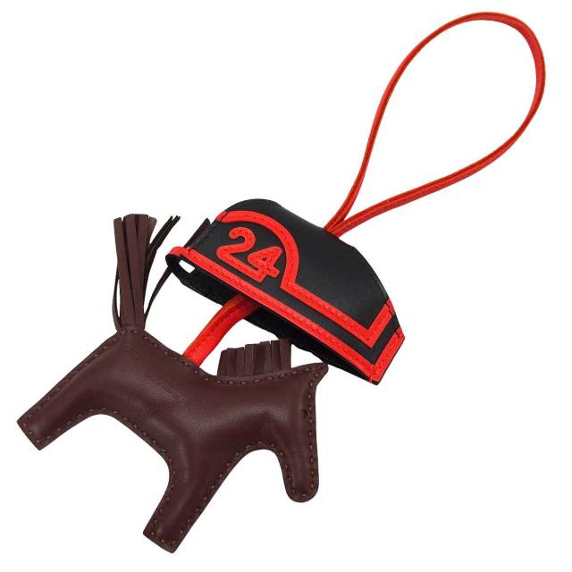 HERMES エルメス バッグチャーム ロデオ ロベオ 24 PM テール/黒