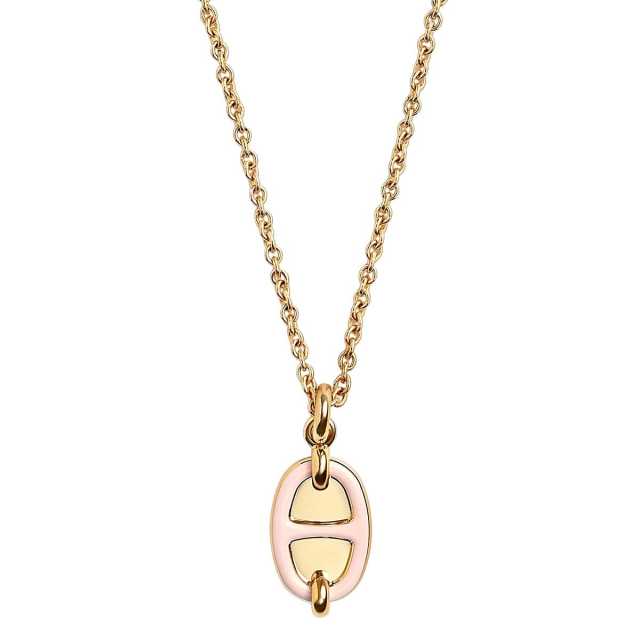 HERMES エルメス ネックレス ミニ マイヨン PM ペンダント ローズ