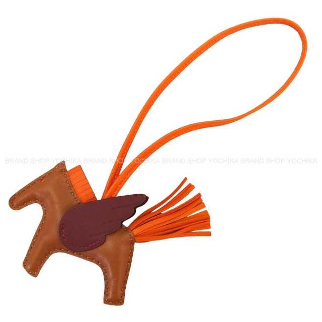 HERMES エルメス バッグチャーム ロデオ ペガサス PM ゴールド/フー