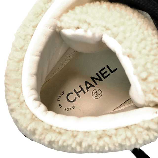 【美品】シャネル ココマーク ハイカット スニーカー ムートン 渋谷並木橋店】CHANEL シャネル 靴 スニーカー ハイカット ココマーク