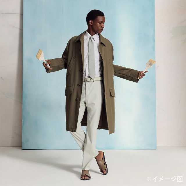 HERMES エルメス ネクタイ マグニファイングH グリクレール/グリフォン