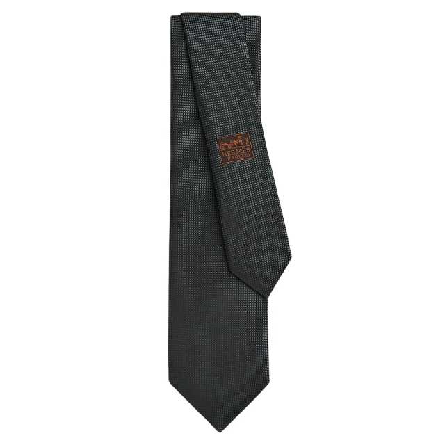 HERMES エルメス ネクタイ サントノーレ グリスフォンセ シルク100