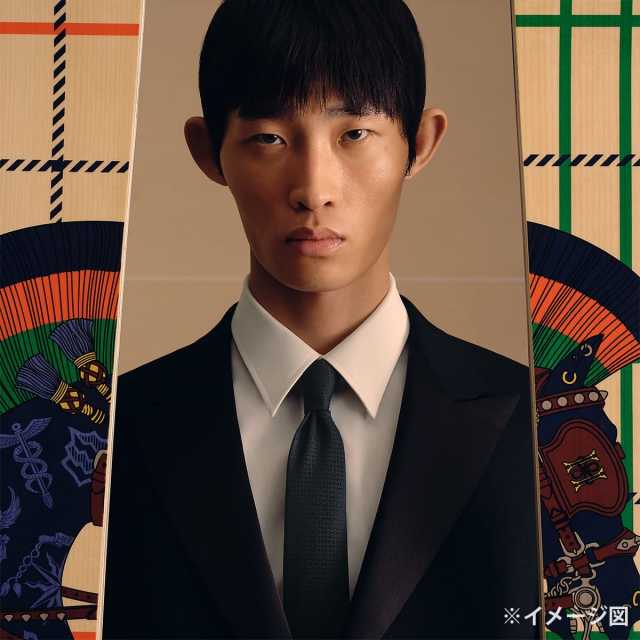 渋谷並木橋店】HERMES エルメス ネクタイ アップサイドダウン 黒
