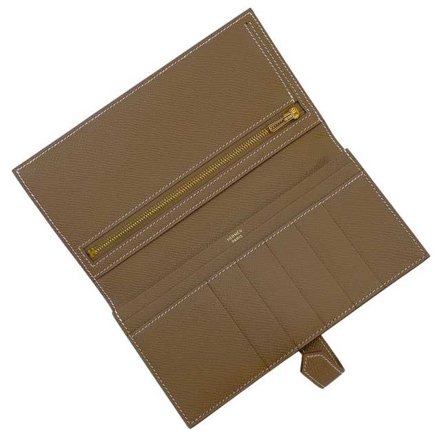 HERMES エルメス 長財布 ベアンスフレ エトープ (エトゥープ) エプソン