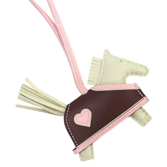 HERMES エルメス バッグチャーム ロデオ ロベオ クール PM クレ/テール