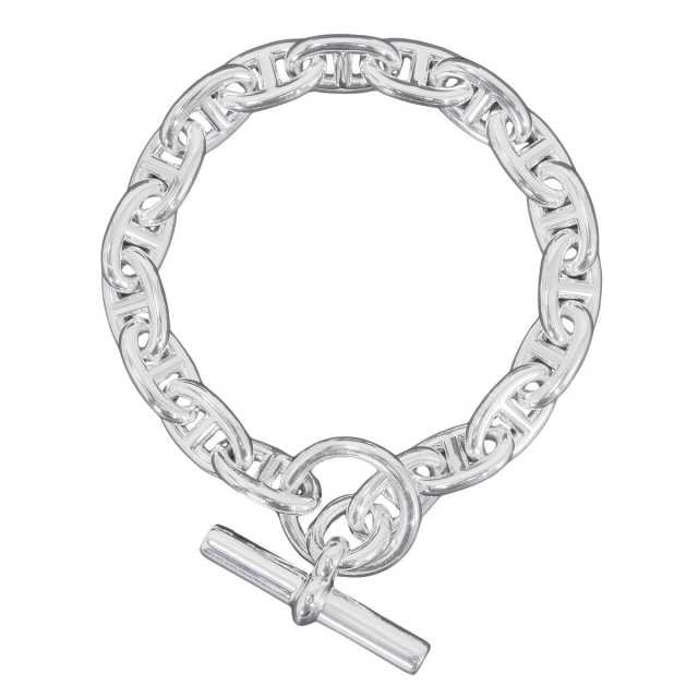 渋谷並木橋店】HERMES エルメス ブレスレット シェーヌダンクル MM 18