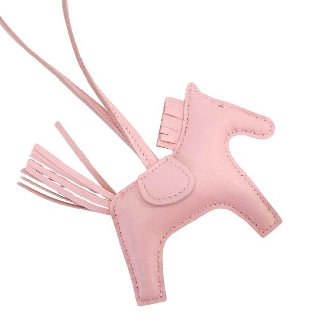 HERMES エルメス バッグチャーム ロデオ PM ローズサクラ アニョーミロ