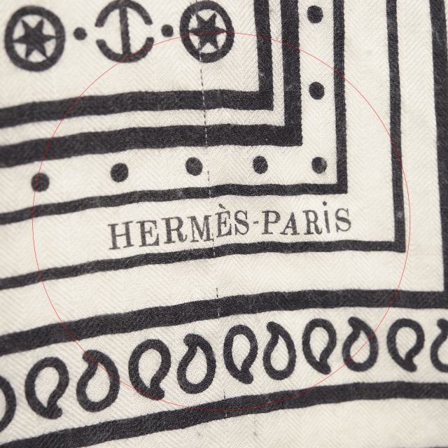 HERMES エルメス スカーフ カレ140 船乗りのタトゥー バンダナ 白
