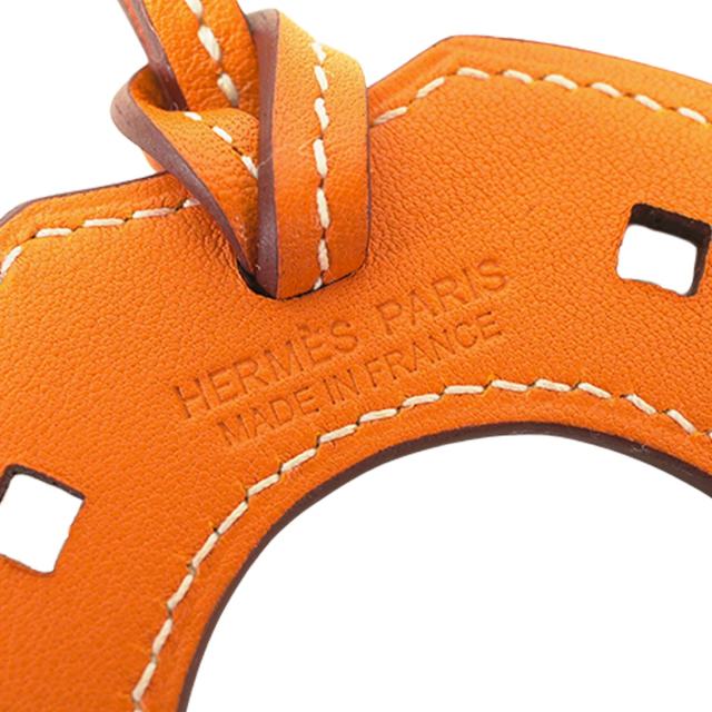 HERMES エルメス バッグチャーム パドック (馬蹄) アプリコット