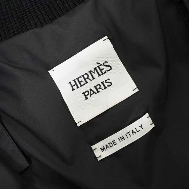HERMES エルメス キルティング ハーフ コート ジャケット セリエ 黒