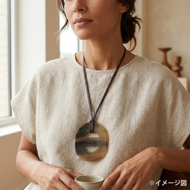渋谷並木橋店】HERMES エルメス ネックレス フィデリオ ブラウン
