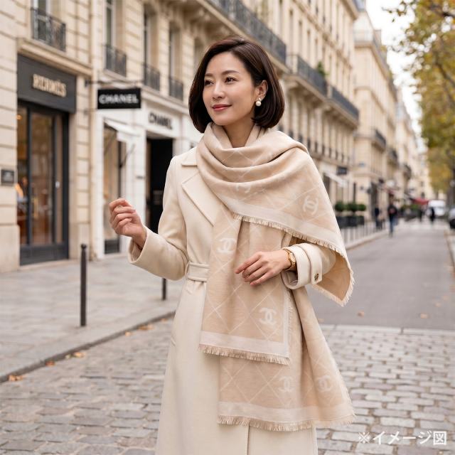 2025年春夏 CHANEL シャネル ストール 大判 ココマーク マトラッセ 