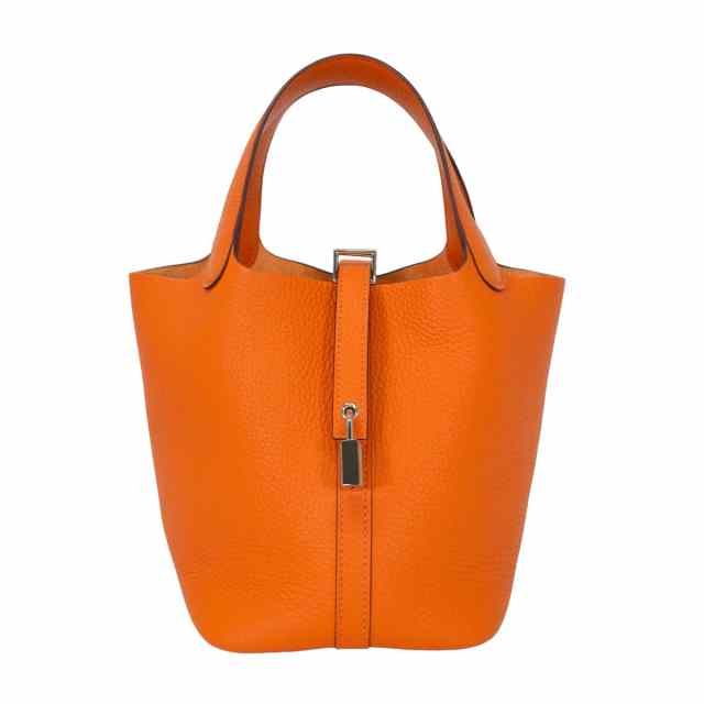 HERMES エルメス ハンドバッグ ピコタンロック 18 PM オレンジ