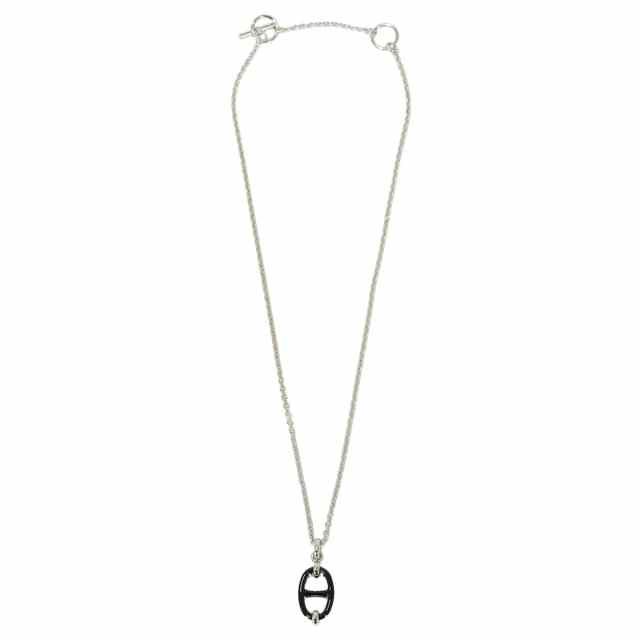 HERMES エルメス ネックレス ミニ マイヨン PM ペンダント 黒