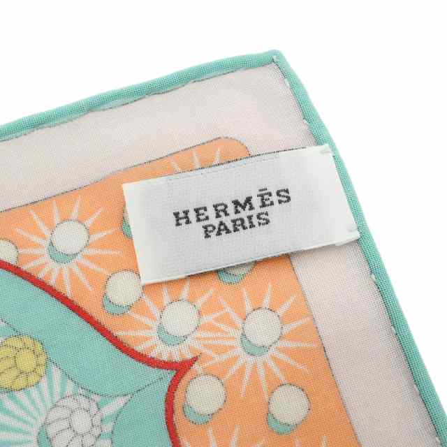 HERMES ハンカチーフ エルメス エレクトリック 白 (ホワイト)/シエル