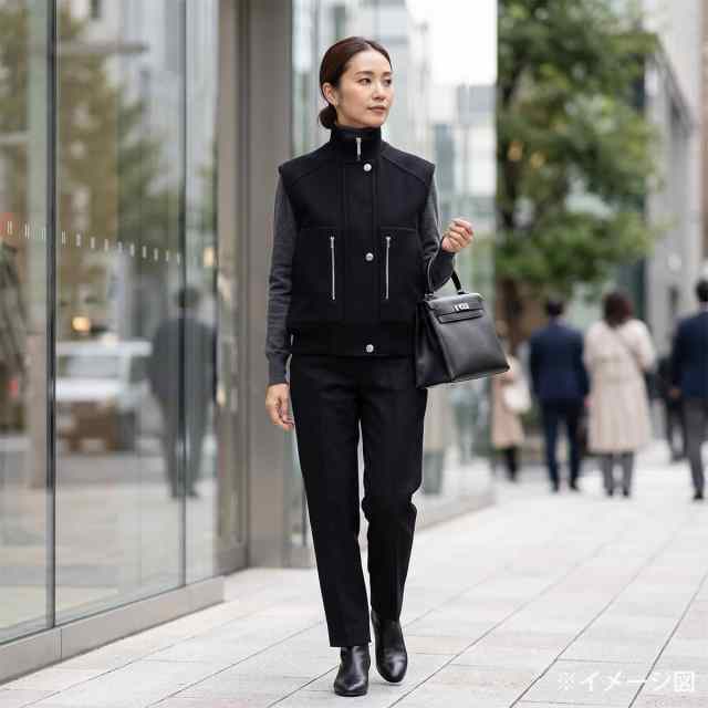HERMES エルメス ベスト レディース セリエボタン 黒 (ブラック