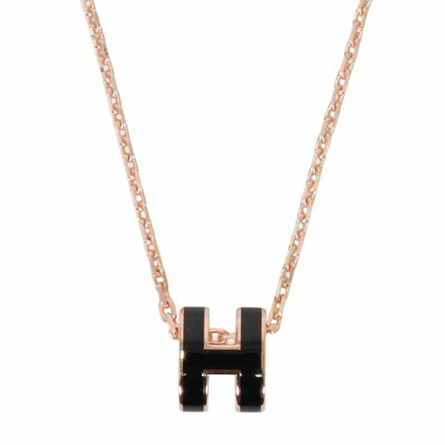 HERMES エルメス ネックレス ミニ ポップアッシュ ペンダント 黒