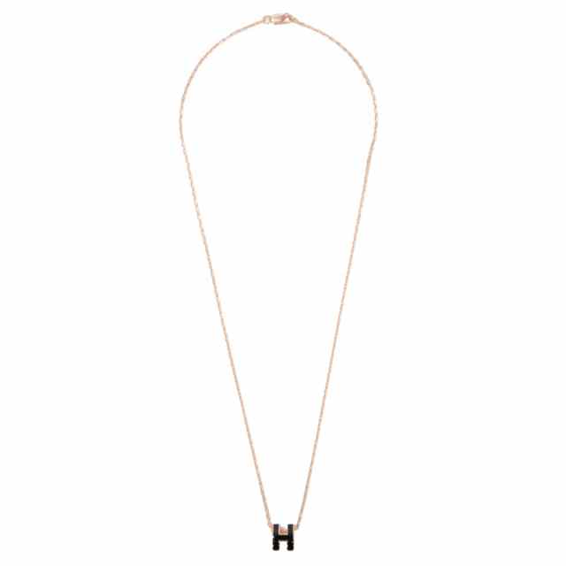 HERMES エルメス ネックレス ミニ ポップアッシュ ペンダント 黒