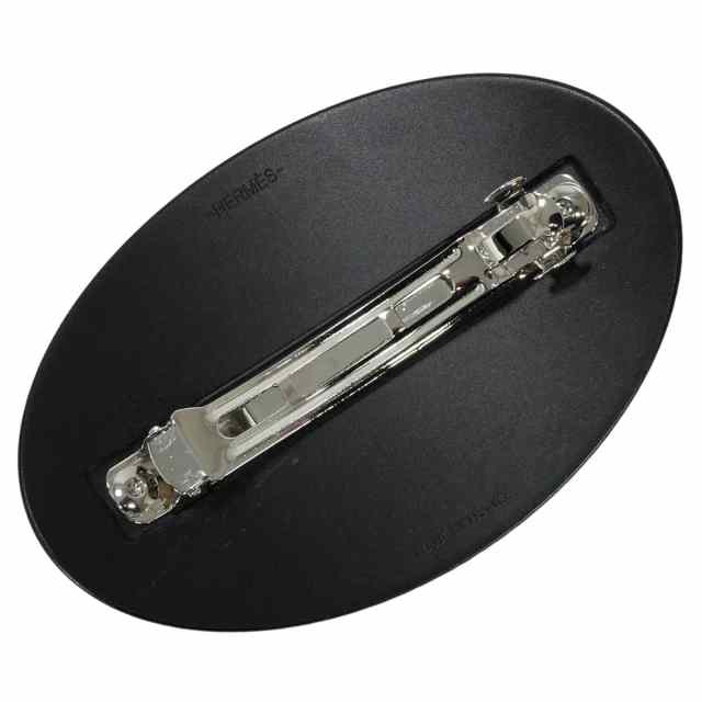 HERMES エルメス バレッタ ヘアクリップ PM シェーヌダンクル 黒